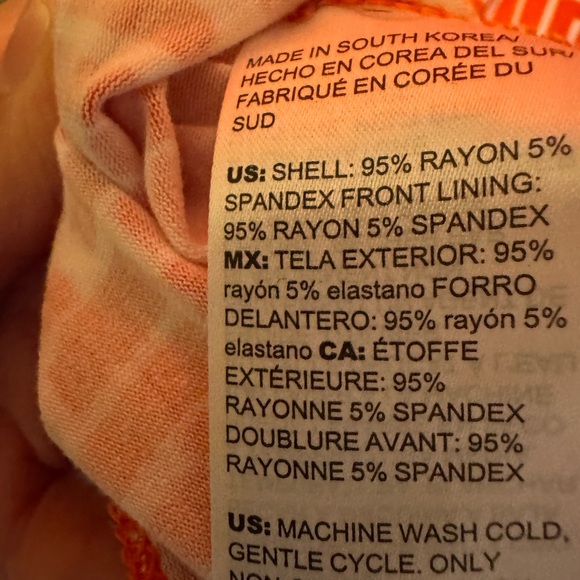 Chico's Vibrant Orange and White Geometric Blouse - Picture 5 of 5